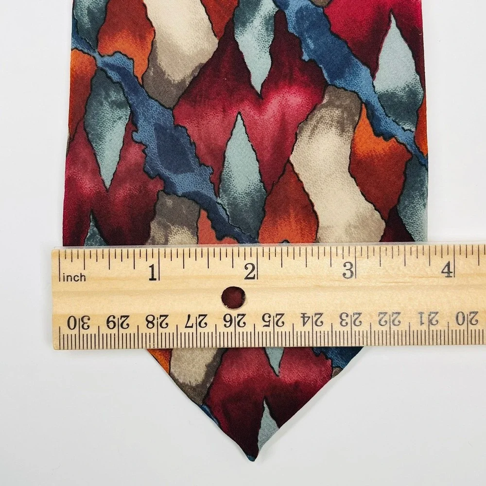 J. Garcia Blue Mountain Collection Six Silk Necktie Mens Multicolor Abstract 57